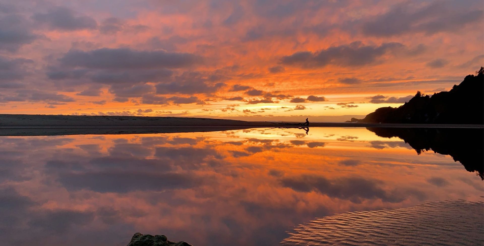 A sensational sunset at Agate Beach