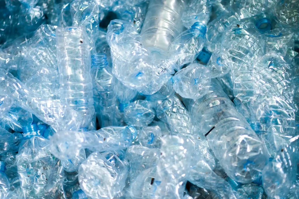 Plastic water bottles plastic pollution